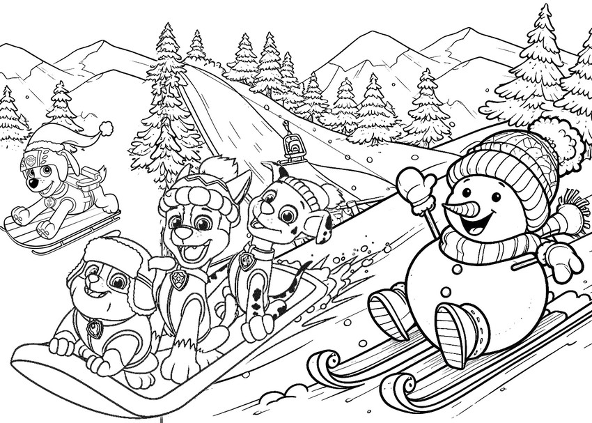 Coloring page Sled