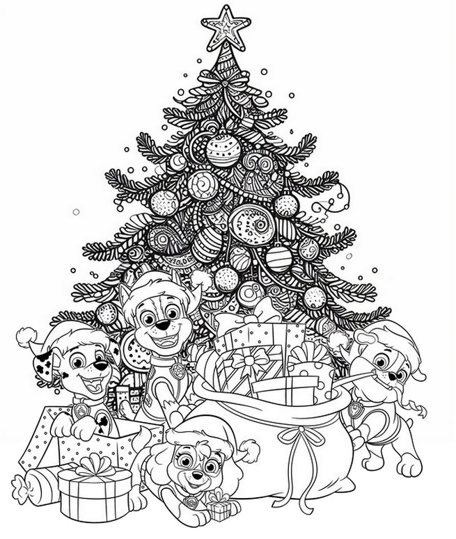 Dibujo para colorear Arbol de navidad