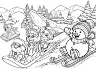 Desenho para colorir Trenó