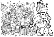 Desenho para colorir Presentes