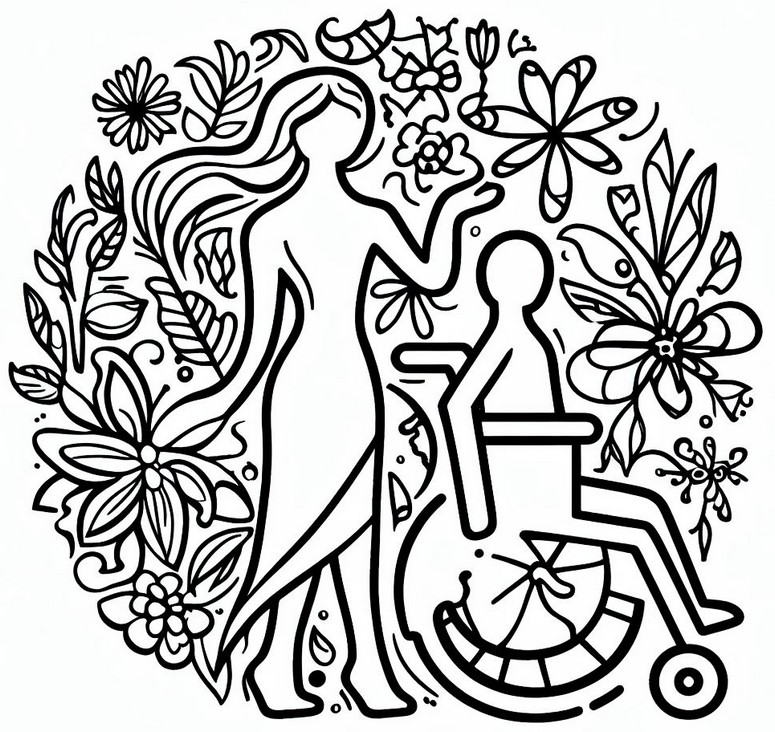 Coloring page International Disabled Personal Day