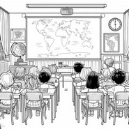 Coloring page International Education Day