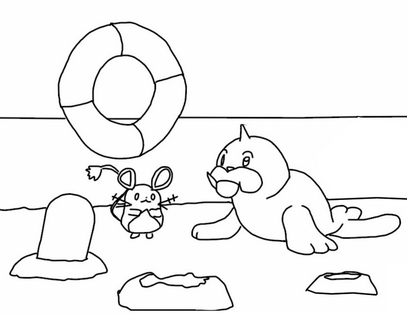 Coloring page To the beach