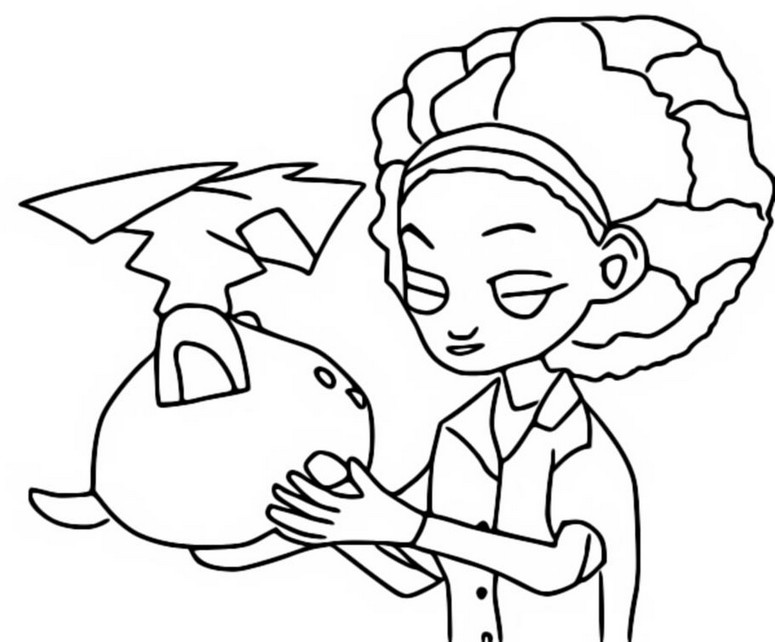 Coloring page Alisa & Hoppip