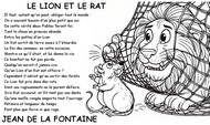 Coloriage Le lion et le rat