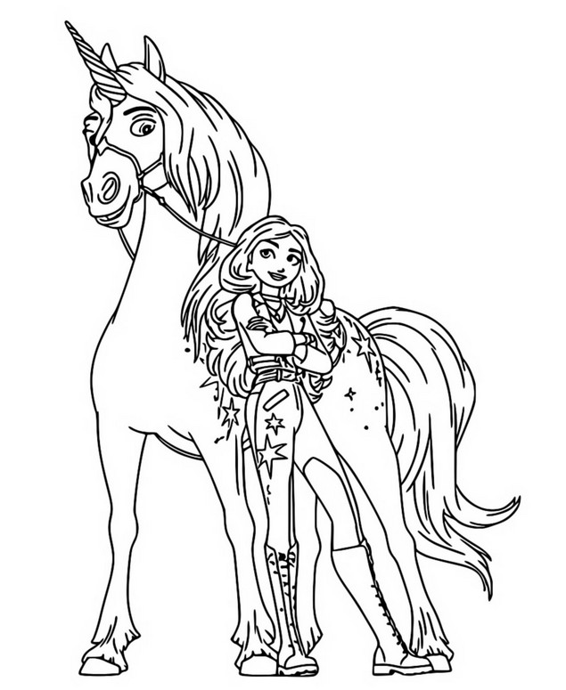 Coloring page Sophia & Wildstar