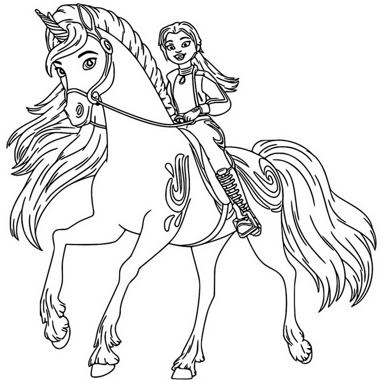 Coloring page Isabel & River