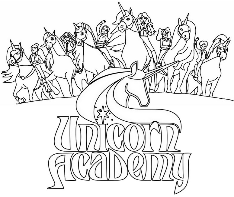 Unicorn Academy Coloring Pages Molon Printable Unicorn Academy Coloring Pages Molon Printable