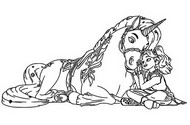 Piirros väritettäväksi - Leaf & Ava - Unicorn academy