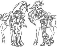 Coloring page Isabel, River, Layla, Glacier