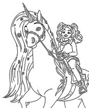Coloring page Ava & Leaf