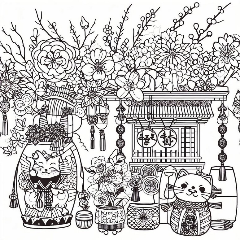 Coloring page Decorations