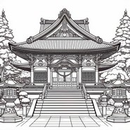 Coloriage Temple