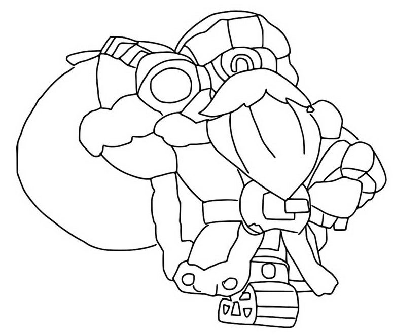 Coloring page Santa Stu