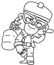 Kolorowanka do pobrania - Mico - Brawl Stars - Starr Toon