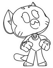 Obrazek do kolorowania - Kit - Brawl Stars - Starr Toon