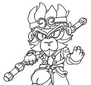 Obrazek do kolorowania - Wukong Mico - Brawl Stars - Starr Toon