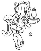 Coloring page Pinku Pawlette