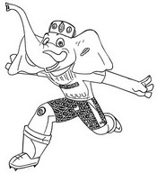 Desenho para colorir - Mascote - Futebol - CAF Africa Cup of Nations 2023