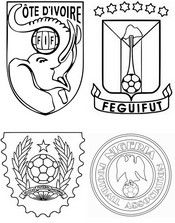 Folha para colorir - grupo A - Futebol - CAF Africa Cup of Nations 2023