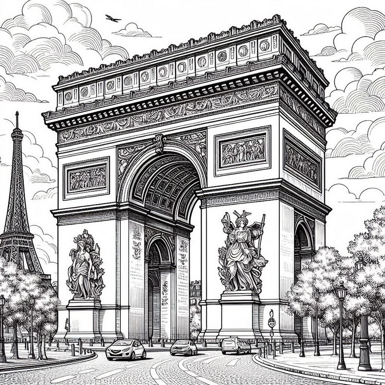 Coloriage Arc de Triomphe