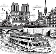 Kleurplaat - Notre Dame kathedraal - Parijs