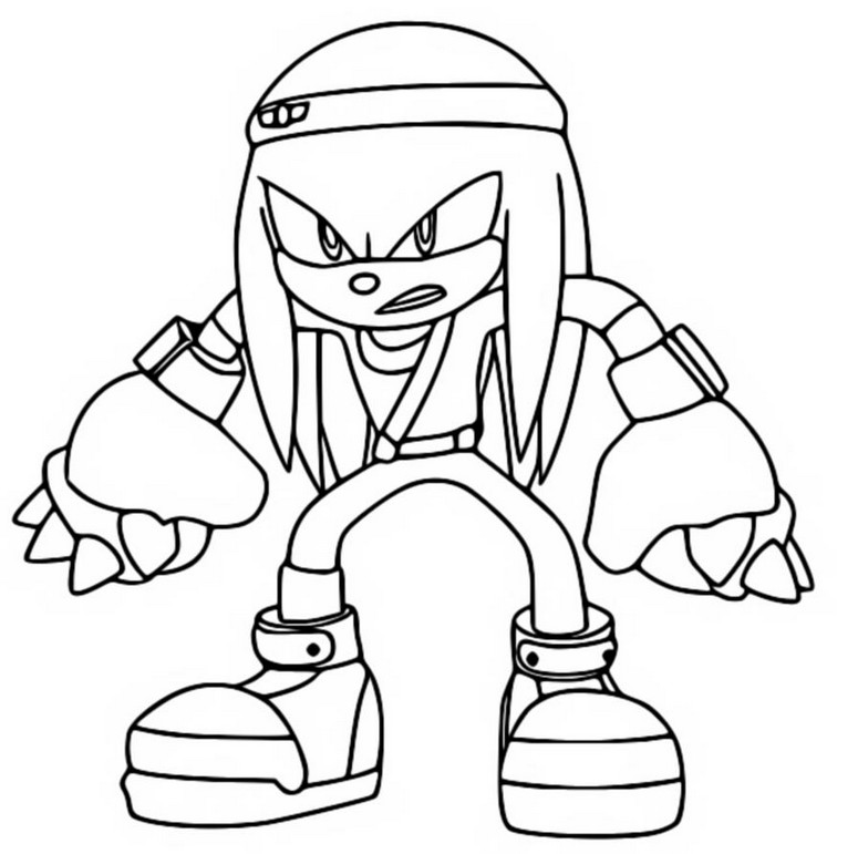 Kleurplaat Knuckles