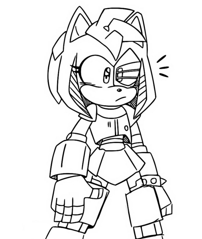 Desenho para colorir Amy Rose