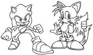 Kolorowanka - Sonic & Tails - Sonic Prime