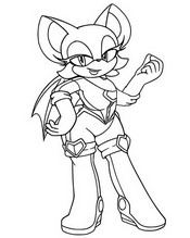 Kolorowanka do pobrania - Rouge - Sonic Prime
