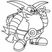 Rysunek do kolorowania - Big the Cat - Sonic Prime