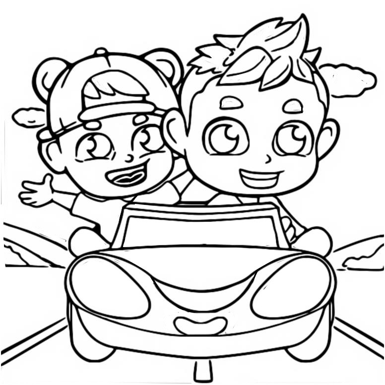 Dibujo para colorear Juego de autos