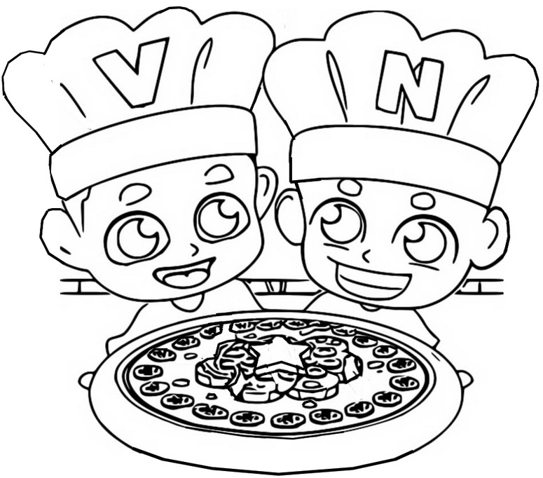Coloring page Cooking game