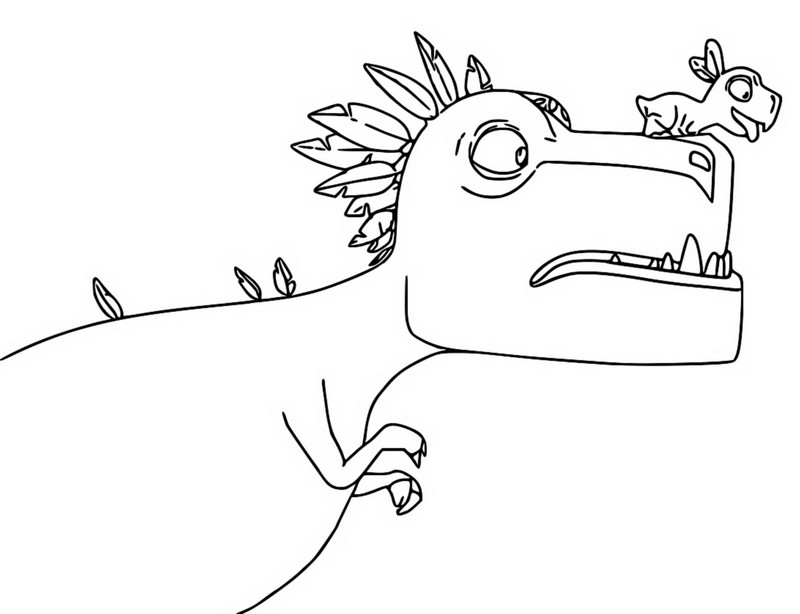 Desenho para colorir Dinossauros Atrapalhados