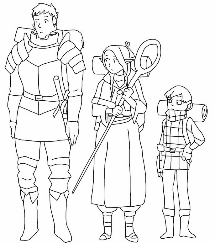 Desenho para colorir Delicious in Dungeon