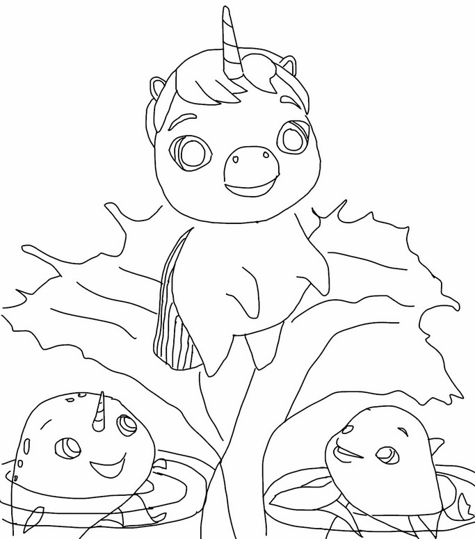Coloring page Not Quite Narwhal
