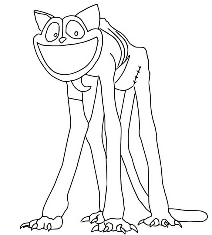 Coloriage Poppy Playtime Chapitre 3 Catnap Forme Hostile 3 Coloriage Poppy Playtime Chapitre 3 Catnap Forme Hostile 3