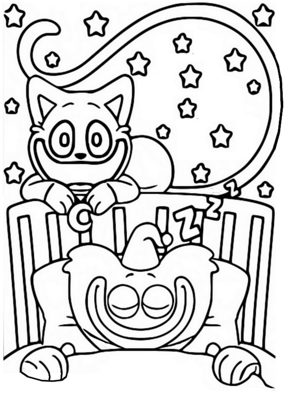 Coloriage Se reposer - Poppy Playtime Chapitre 3