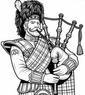 Desenho gratuito - Jogador cornemuse - Dia de São Patrick