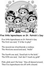 Folha para colorir - Poema infantil - Dia de São Patrick