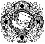 Kolorowanka - Mandala - Dzień Świętego Patryka