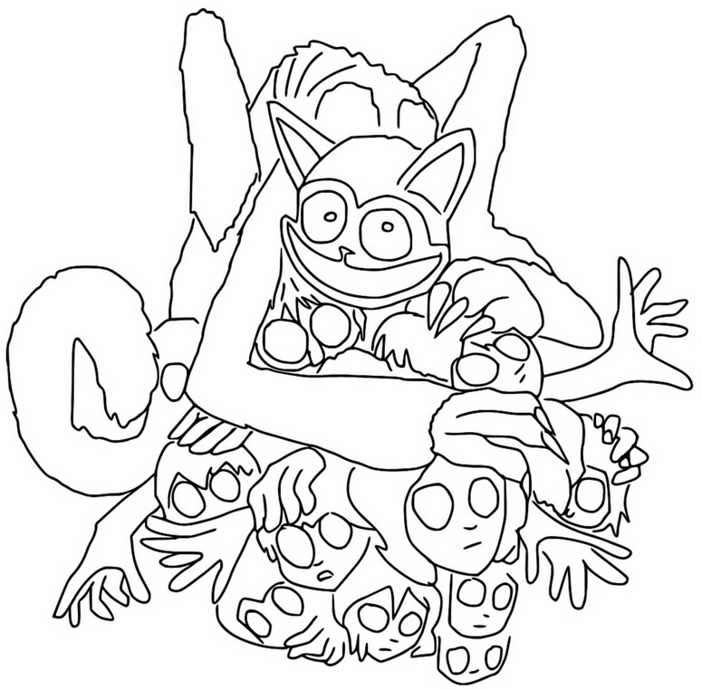 Coloring page Kids faces