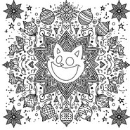 Coloriage à imprimer - Joyeux Noël - Catnap - Poppy Playtime