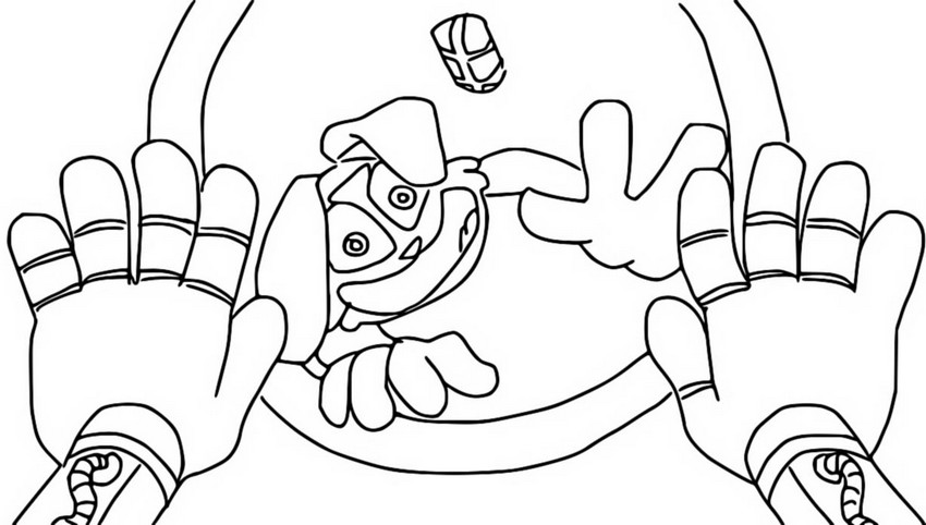 Coloring page Both hands