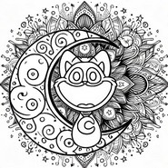 Ilmainen värityskuva - Catnap - Smiling Critters Mandalas
