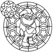 Kuvitus väritettäväksi - 
KickinChicken - Smiling Critters Mandalas
