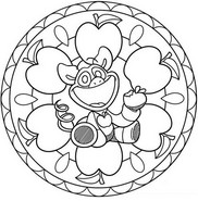 Väritettävä kuva - PickyPiggy - Smiling Critters Mandalas