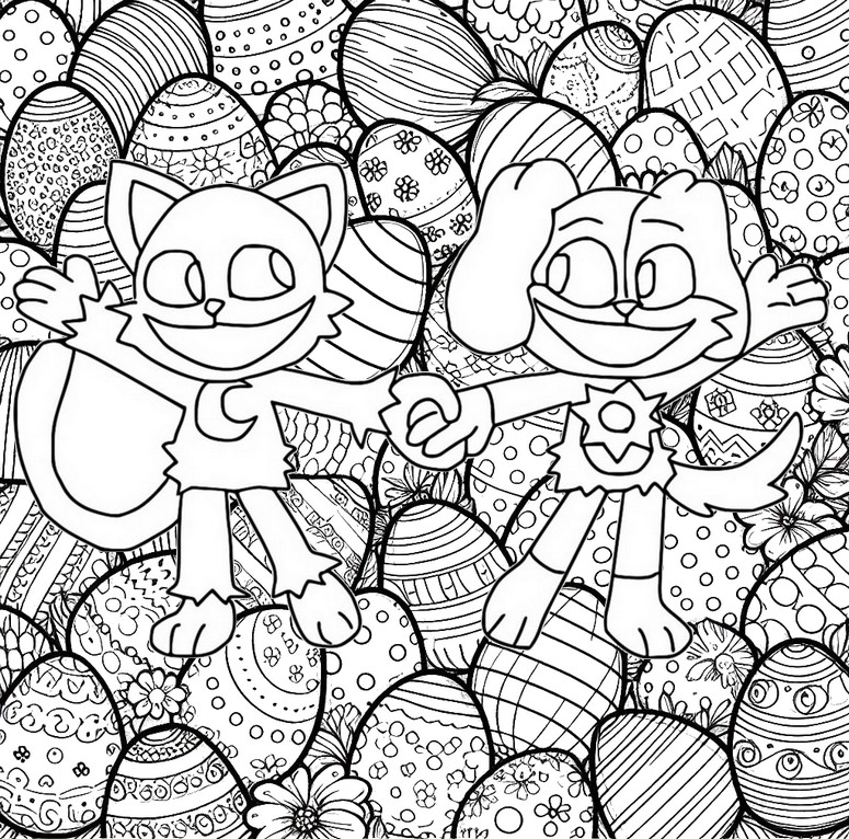 Desenho para colorir Catnap & DogDay