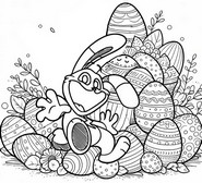 Coloriage à imprimer - Hoppy Hopscotch - Poppy Playtime Pâques