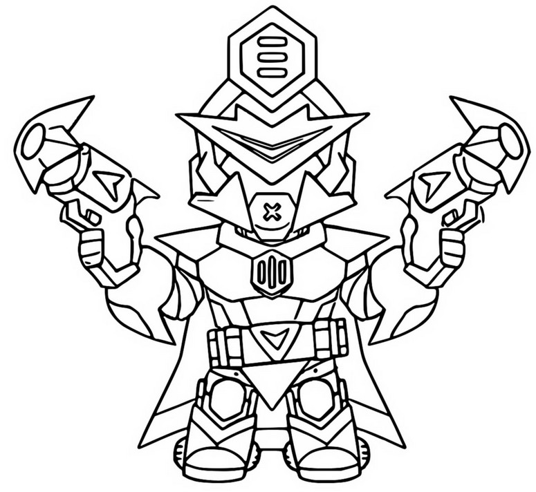 Coloring page Mecha Colt